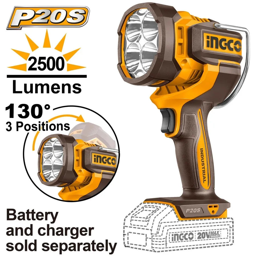 20V Cordless Work Lamp 2500 Lumens - INGCO